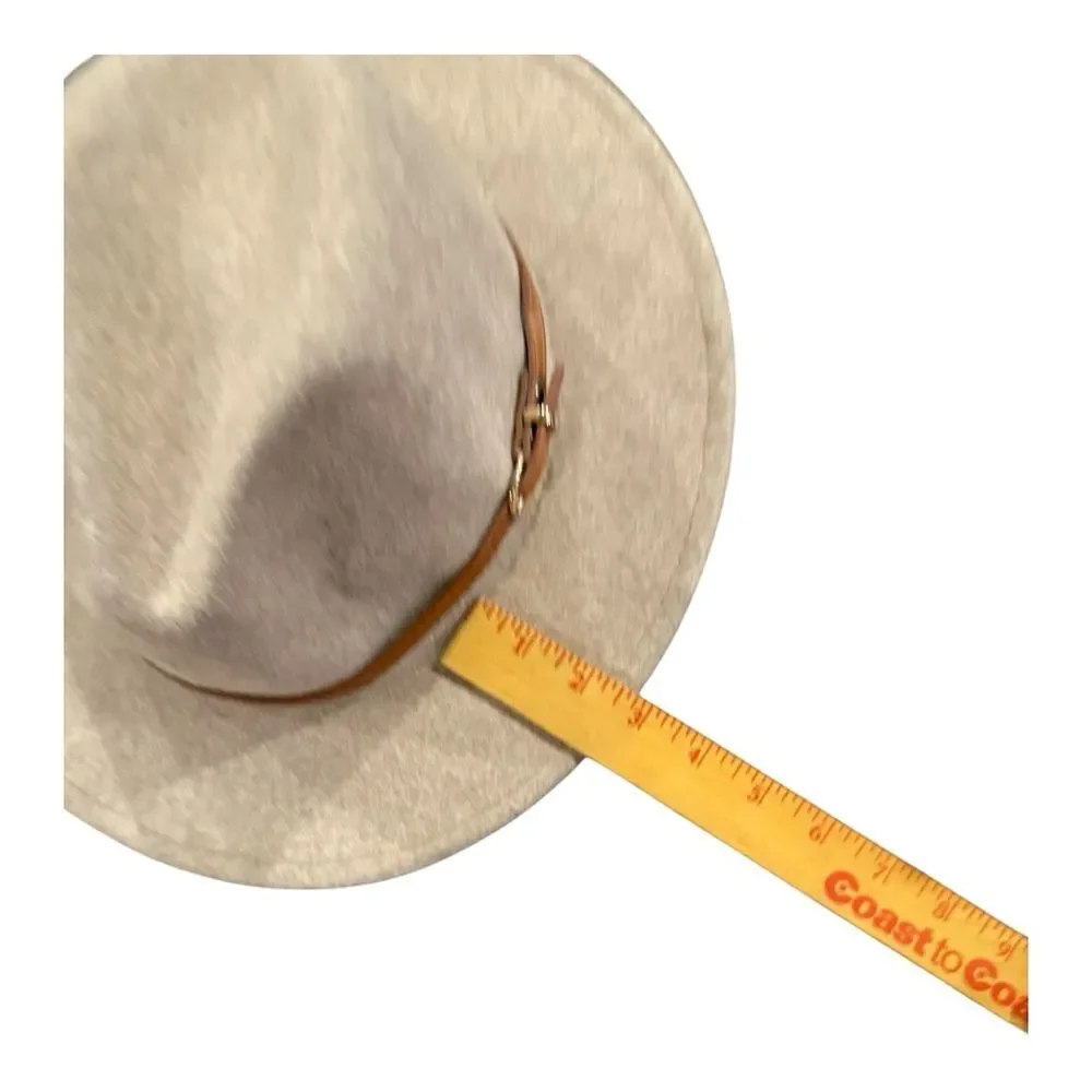 altar’d state Wool Blend Stylish Tan Fedora Hat with Brown Leather Band OSFM
